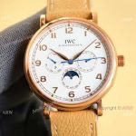 Swiss Grade IWC Portofino Perpetual Calendar 82650 Automatic Watches Rose Gold